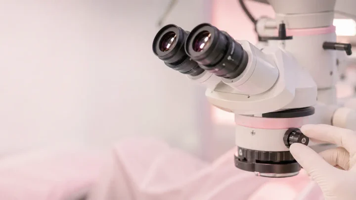 Surgical microscope with sterile drapes